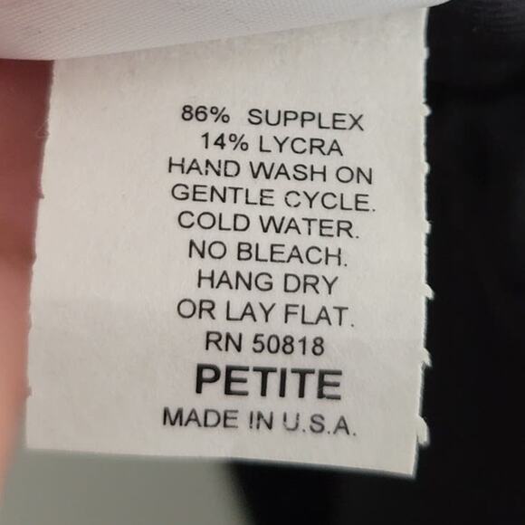 Baltogs Spandex Pull-On Straight Dance Pants Black P Long NEW - Picture 5 of 6